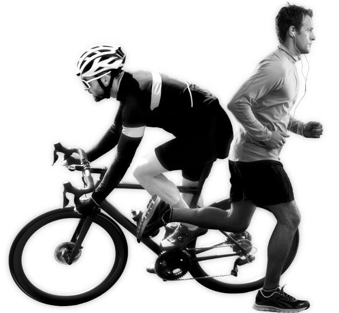 Ciclista y runner
